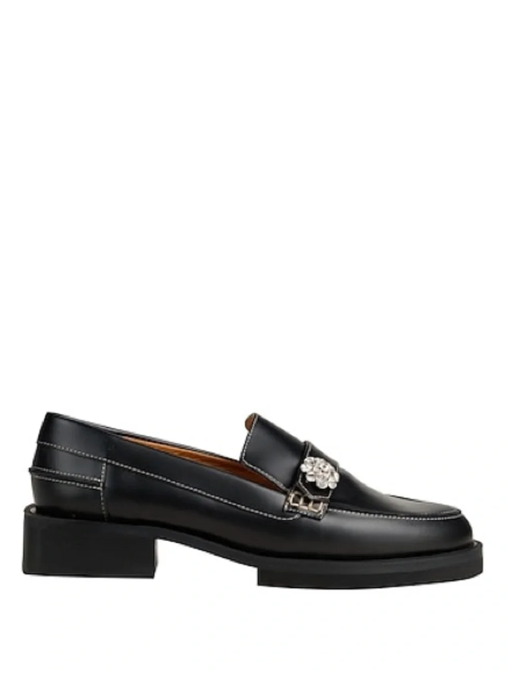 Ganni Jewel Button Loafer Size 5 New - Picture 2 of 12